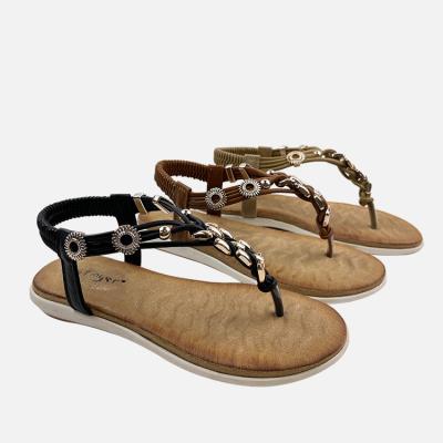 China Fashion Trend Women Flat Buckle Open Toe Ladies Sandals Fashion Lady Shoes for sale