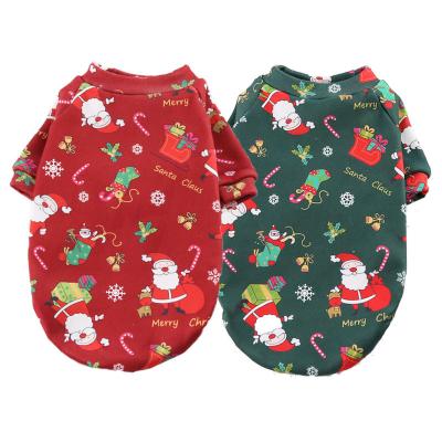 China Stocked Christmas Dog Apparel Cats Garment Holiday Pet Clothes for sale