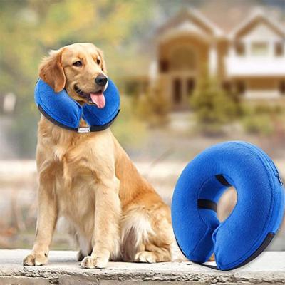 China Quick Release After Surgery Soft Adjustable Protective Inflatable Dog Collar Dog Cone for sale