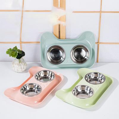 China Sustainable Hot Selling Accessories Raised Sublimation Slanted Plastic Rack Ceramic Pet Wheels Stainless Steel for sale