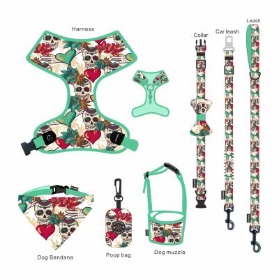 China BREAKPOINT 2021 Sell Good Leashes Pet Supplies Nylon Solid Dog Harness Set Accessories Luxury Pet Collars for sale