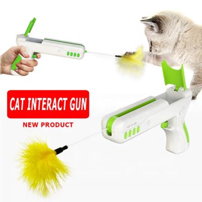 China New Product 2021 Viable Amazon Cat Gun Interact Pet Toys Funny Eco Friendly Wholesale For Cats for sale