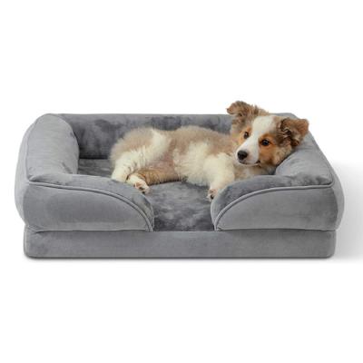 China Removable Cover Amazon Top Selling Super Soft Memory Foam Pet Bed Cat Two Way Use Dog Pet Beds for sale