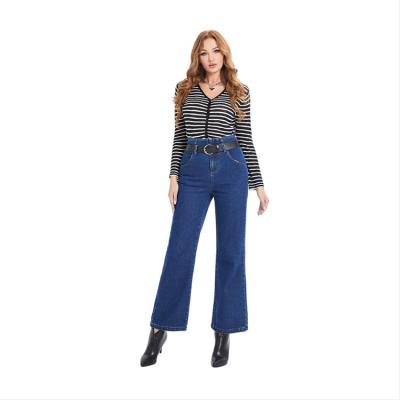 China Hot Selling Women's Flare Jeans High Quality Breathable Oversized Women's High Waisted Hip Jeans for sale