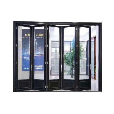 China High Quality Durable Aluminum Glass Folding Front Entrance Terrace Metal Door Modern from Fengeiyi for sale