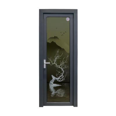 China Fengleiyi Durable High Quality Modern Bathroom Aluminum Glass Swing Door Design for sale