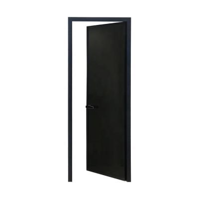 China Fengeiyi Manufacturer Custom Aluminum Alloy Durable Glass Casement Black Bedroom Door for sale