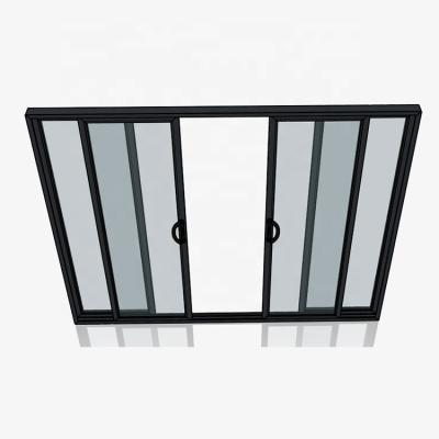 China Hotel Magnetic High Quality Windproof Glass Apartment Aluminum Alloy Screen Modern Sliding Window for sale