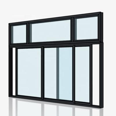 China Magnetic Modern House Apartment Residential Durable Aluminum Glass Screen Sliding Window for sale