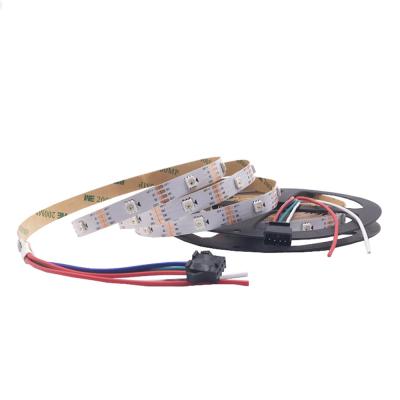 China Indoor and outdoor project DC12V WS2815 (WS2813 updated) 5050 RGB led pixel strip, individually 30/60/144 LEDs/m accessible; white/black PCB IP30 IP65 IP67 for sale