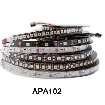 China Hotel APA102 strip, 1m/3m/5m 30/60/144 LED/pixels/m APA102 Smart led pixel strip, DATA and CLOCK separately DC5V IP30/IP65/IP67 for sale