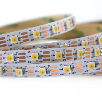 China Hotel accessible dc5v dual cw+ww+amber 3in1 led strip sk6812 digital wwa flexible led strip for sale