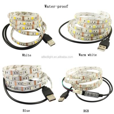 China LANDSCAPE USB 5V LED Strip Light With SMD 5050 LED Light Bar Led Tape 1m TV Background USB Strip Light for sale