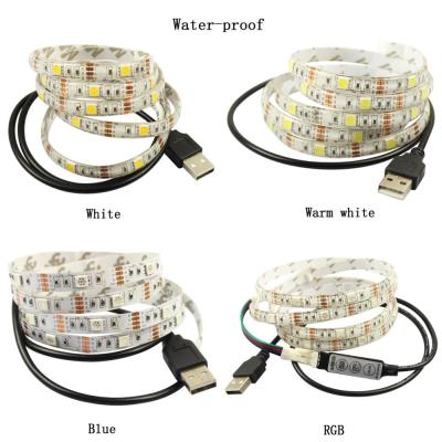 China Hotel 5V USB LED Power LED Strip Backlight Light White/Warm White 5050 SMD HDTV TV PC Screen Desk Lights & Polarized for sale