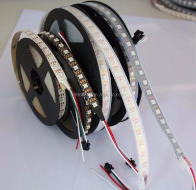 China Silicon WS2812B 30/60/74/96/100/144 pixels/leds/m Smart led pixel strip, black/white PCB, WS2812 IC; WS2812B/M, IP30/IP65/IP67 DC5V for sale