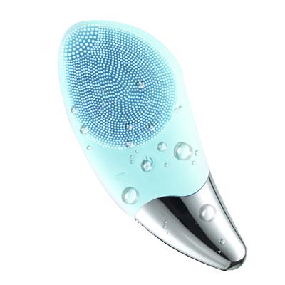 China Handheld Rejuvenation Soft Rechargeable Ultrasonic Electronic Facial Massage Skin Personal Care Silicone DEEP CLEANSING Cleansing Brush for sale