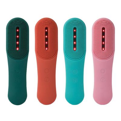 China Photon Brush Skin-Friendly Portable Silicone LED Blackhead Removal Skin Rejuvenation DEEP CLEANSING Facial Cleanser Device for Home Use for sale