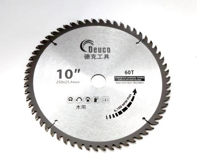 China . High Speed ​​Smooth Straight Edge Profession Quality 10inch*60T CTT Carbide Circular Saw Blade For MDF Chipboard Wood Cutting for sale