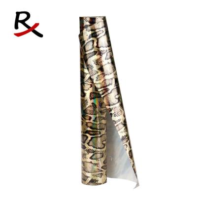 China RX-5007# FABRICS PET Material Gold Holographic Hot Stamping Foil For Textile for sale