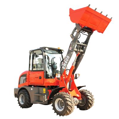 China Building Material Stores Everun ER408 800kg China CE Approved Mini Small Agricultural Front End Articulated Agricultural Wheel Loaders For Sale for sale