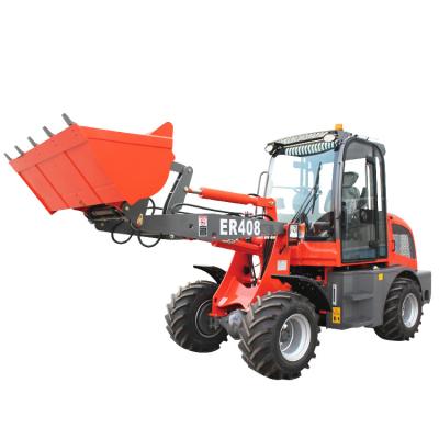 China Everun ER408 Garden Bucket 0.8ton Wheel Loader Small Mini Building Material Stores With CE for sale