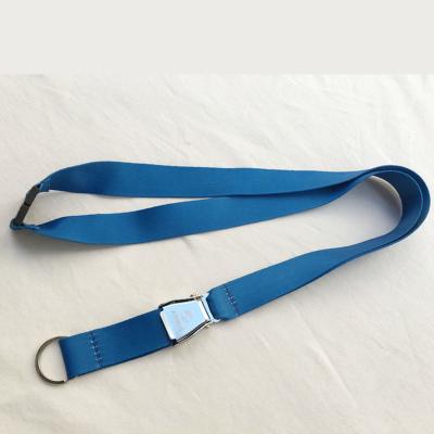 China Polyester Solid Color Single Airlines Airplane Buckle Neck Lanyard For Aviator Pilot Strap String Lanyards ID Card Holder Boarding Pass for sale