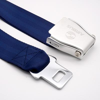 China Top Level Mini Airbus Airline Aircraft Safety Seat Belt Buckle Aircraft Nylon High Quality Belt For Jeans Pants Man Belt for sale