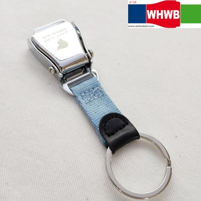 China Custom Metal Omanair Airlines Airplane Safety Seat Belt Buckle Key Chain Key Ring For Car Interior Key Accessories Gift for sale