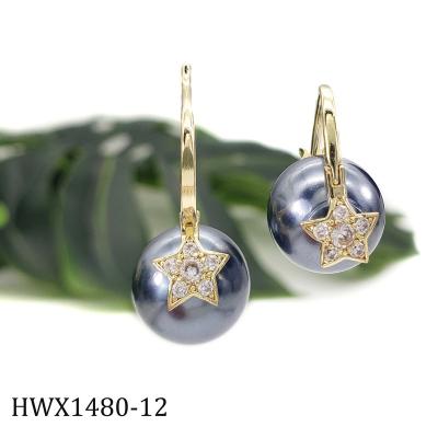 China Pearl Mixed Hawaii Casual / Sporty Wholesale Earrings Beaded Diamond Star Earrings for sale