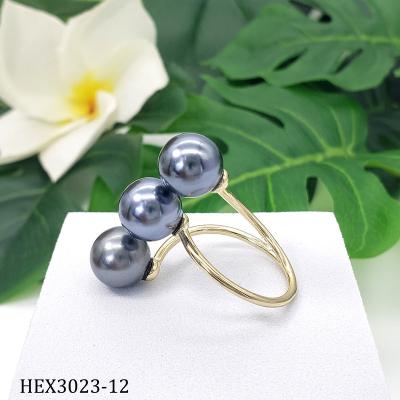 China Gold Jewelry Casual/Sporty Hawaiian Hawaiian Rings 3 Pcs Adjustable Ring Hawaiian Jewelry Wholesale Pearl Samoa Jewelry for sale