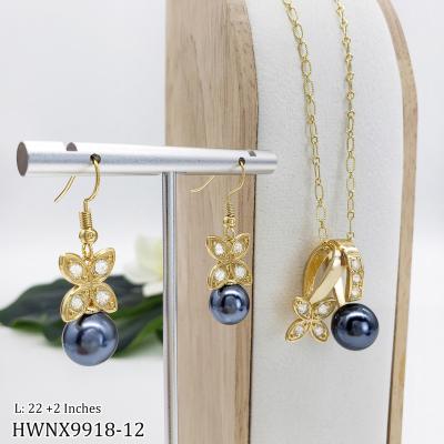 China Hawaiian Gold Jewelry Sets Casual/Sporty Hawaiian Necklace Beads Pendant Necklace Set Jewelry Wholesale for sale