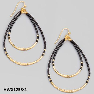 China Casual/Sporty Seed Pearl Teardrop Earrings Gold for sale