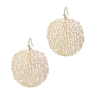 China Cute Casual / Sporty Leaf Hollow Earrings Korean for sale