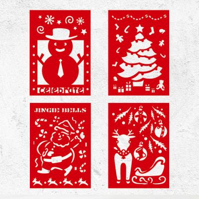 China Best Selling Non-Toxic Christmas Holiday Stencil Marks Stencil For Painting for sale