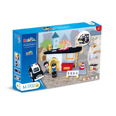 China Hot Selling 3d Kid Educational Game Diy Foam Toy Police Station Soft Kids Puzzle for sale