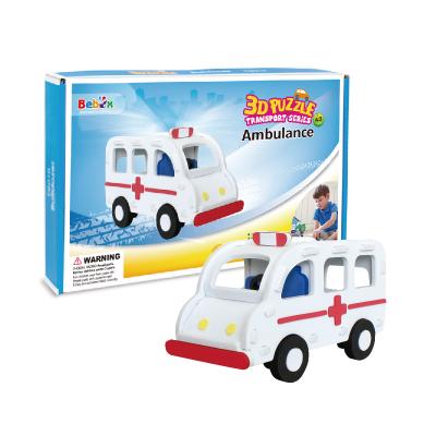 China Educational Kids Game Fun 3D Foam Toy Ambulance Puzzles For Kids Children for sale