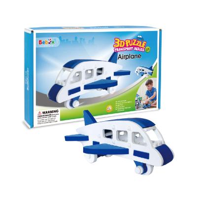 China Kids Game Educational Fun 3D Colorful Puzzles Airplane For Kids Ages 5-7 Years Old for sale