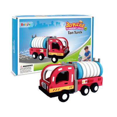 China Kids 3d puzzle educational game tanning truck educational kids game diy toy for sale