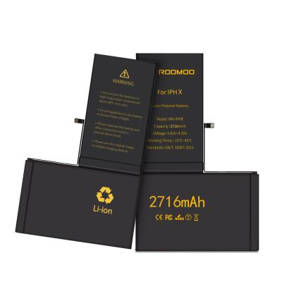 China High Quality Cell Phone Rechargeable Lithium Battery 2716 Portable MAH Dual Stable Compatible Batteries For Iphone X for sale