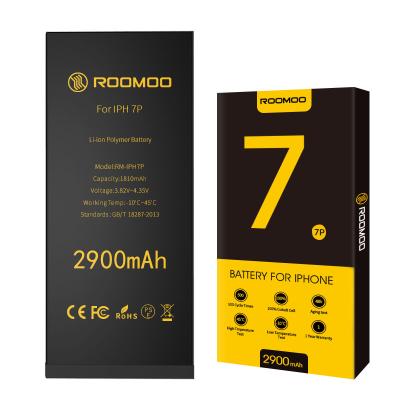 China Mobile Phone 100% 0 Battery Wholesale Deep Black New Cycle Designs 2900 mAh Li-Polymer Rechargeable Batteries For Iphone 7plus for sale