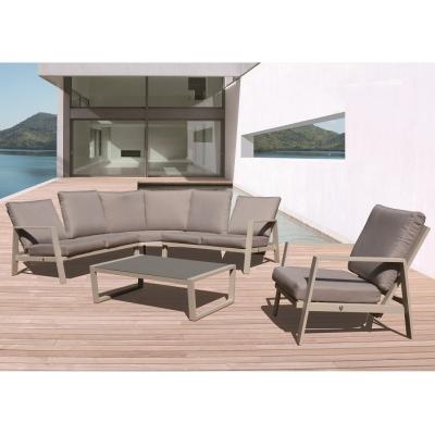 China Modern Aluminium garden furniture set outdoor furniture corner sofa for sale