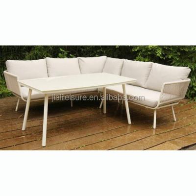 China Modern Outdoor Rope Furniture Rope Sofa Set Outdoor Garden Patio Set Garden Sofa Set Garden Furniture for sale