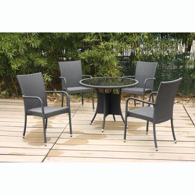 China Modern Outdoor Furniture Rattan Garden Furniture Set Cane Cane Furniture 5pcs Rattan Dining Set for sale