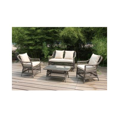 China Modern classic rattan garden wicker sofa set outdoor furniture rattan garden patio rattan cane sofa furniture for sale