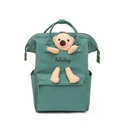 China With Bear Portable High Quality Decoration Handle Nylon Business School Backpack With Portable Handle for sale