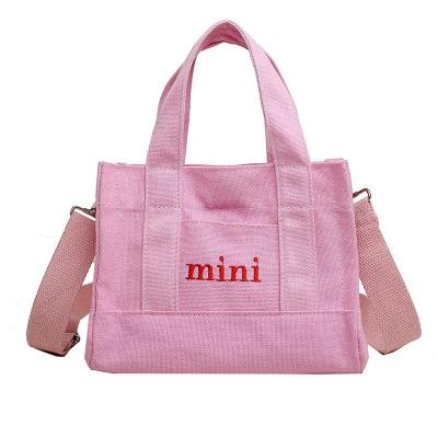 China Fashion/Casual Custom Made Woman Logo Canvas Material Single Shoulder Cross - Body Bags Mini Shoulder Tote Bag for sale