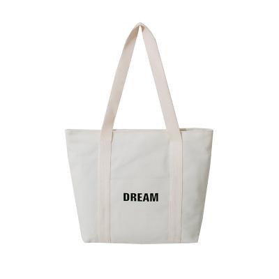 China Fashion Customize Fashion Handbag Cotton Canvas Advertising Plain Eco Promotional Shopping Tote Bag for sale