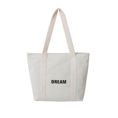 China Fashion Hot Sale Customize Shopping Fashion Handbag Shoulder Cotton Canvas Eco Tote Bag for sale