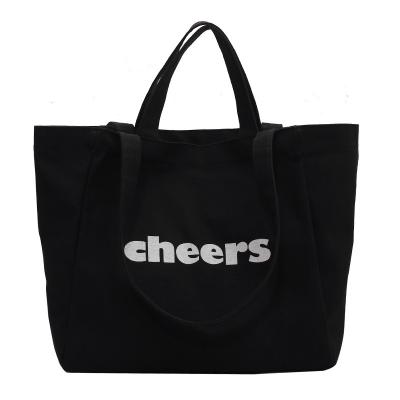 China Custom Printed Cotton Tote Bag With Logo Women's Portable High Quality Canvas Handbags for sale