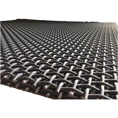 China Durable Heavy Duty Mining Vibrating Screen 65Mn 2.0m X 2.5m Crimped Wire Screen Mesh For Quarry for sale